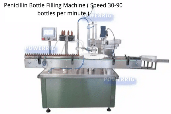 Penicillin Bottle Filling Machine ( Speed 30-90 bottles per minute )
